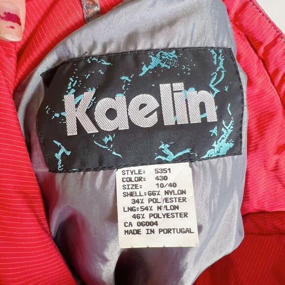 Vintage 1980s Kaelin Ski Jacket Orange Purple Holographic Women's Size 10 - Picture 6 of 8